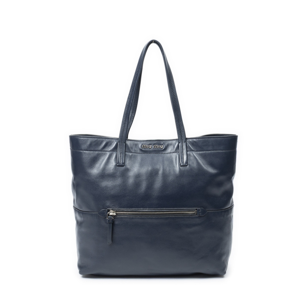 Miu Miu Front Pocket Shopping Tote